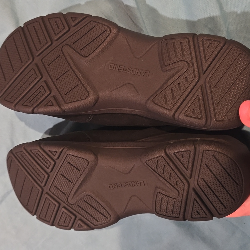 Lands' End Black Slip-On Sneakers with Zipper Closure - Picture 6 of 6